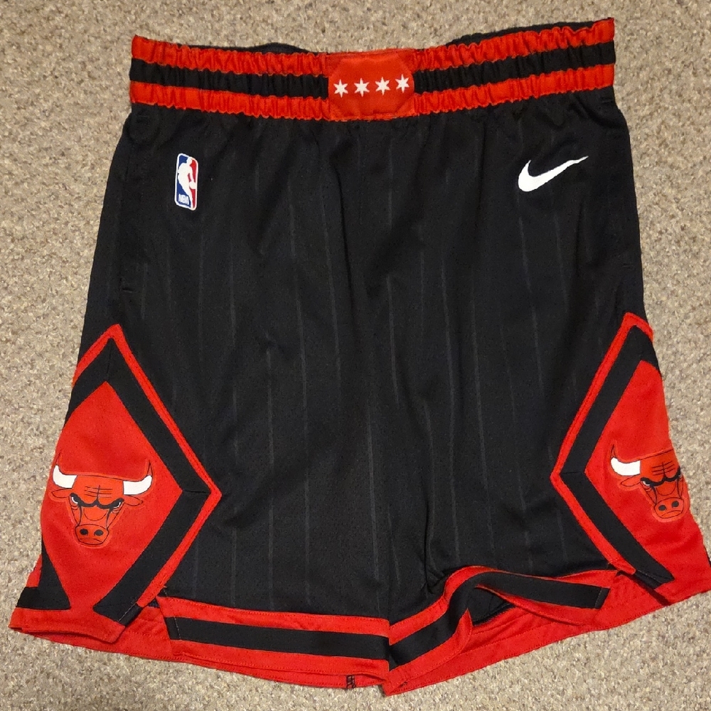 Chicago Bulls - Statement Edition 2020 Swingman Black Pinstripe Shorts (L)